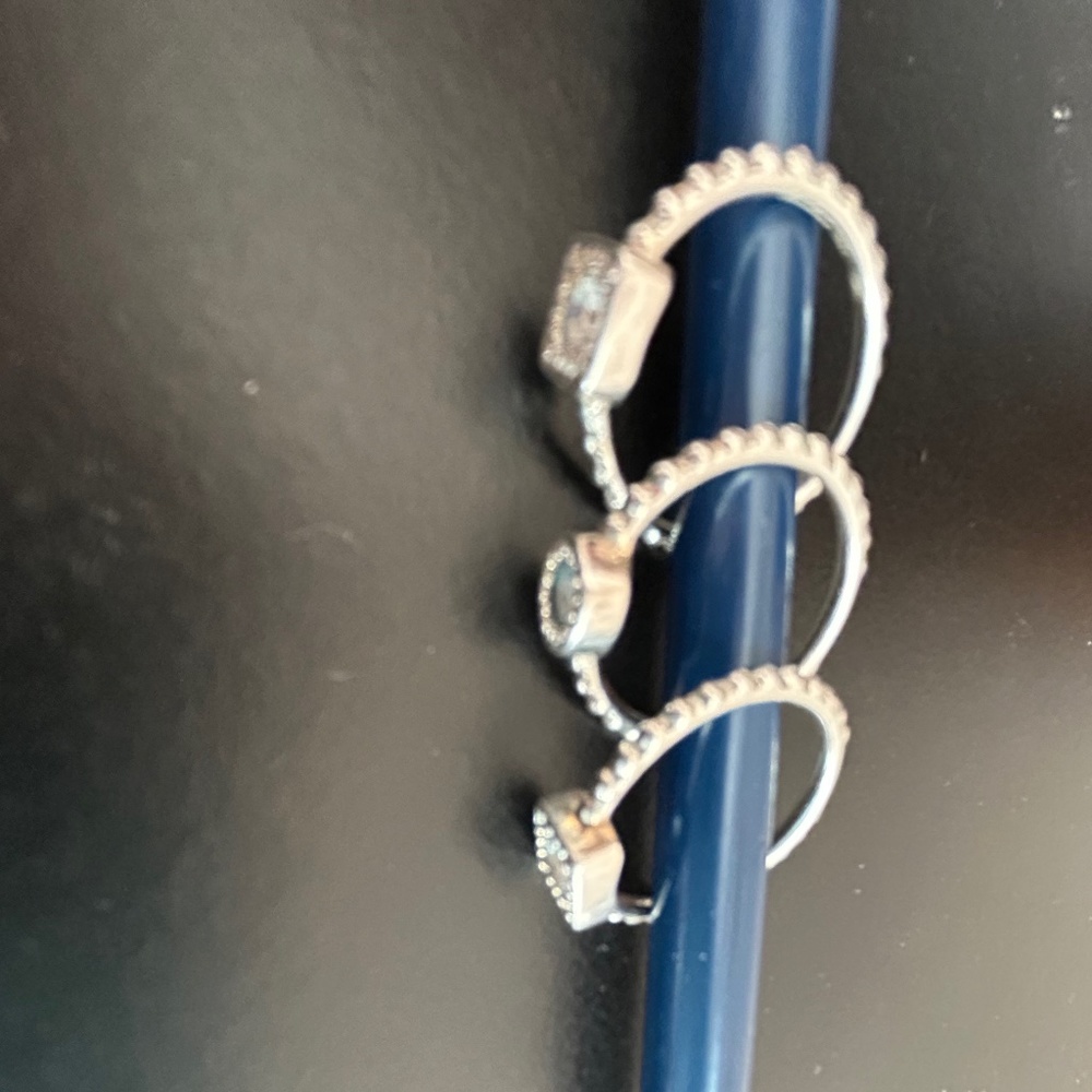 TRIO Sapphire Rings Size 7 - Picture 15 of 16